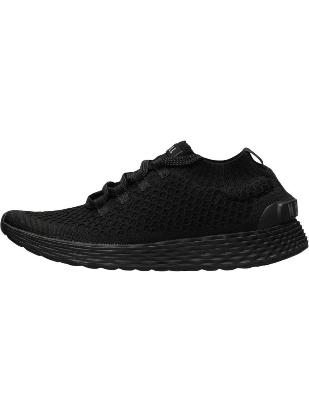 Nobull Men's Triple Black Closed Toe Lace Up Allday Knit Athletic Sneakers Shoes